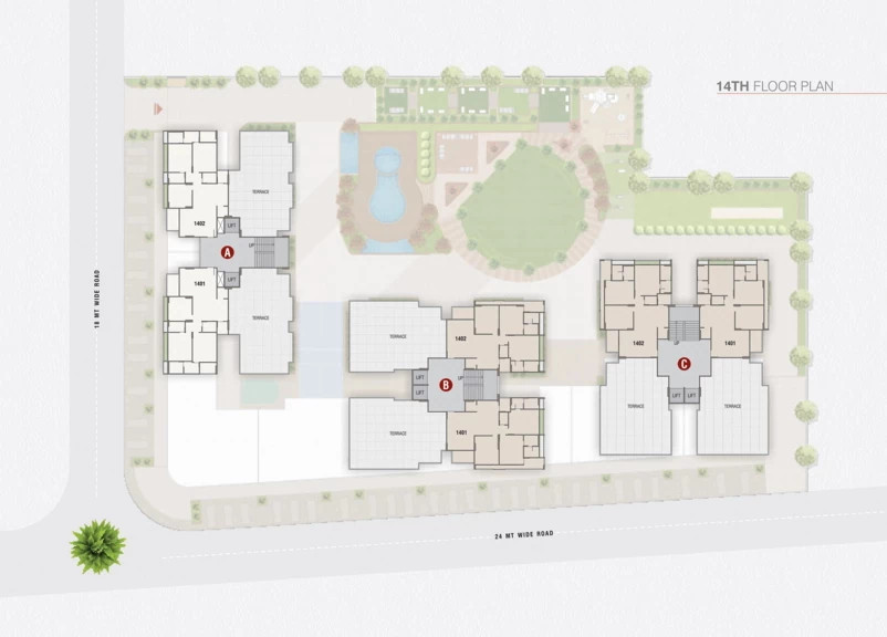 14th Floor Plan