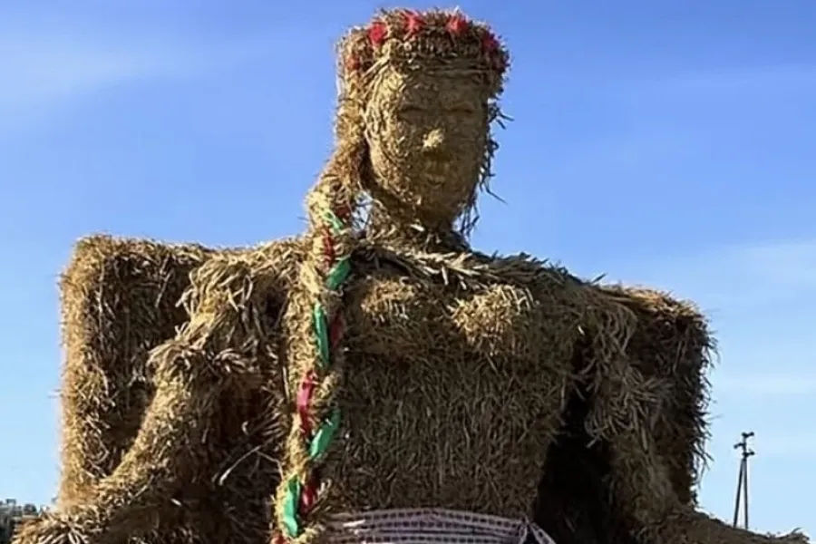 Суровая женщина из соломы