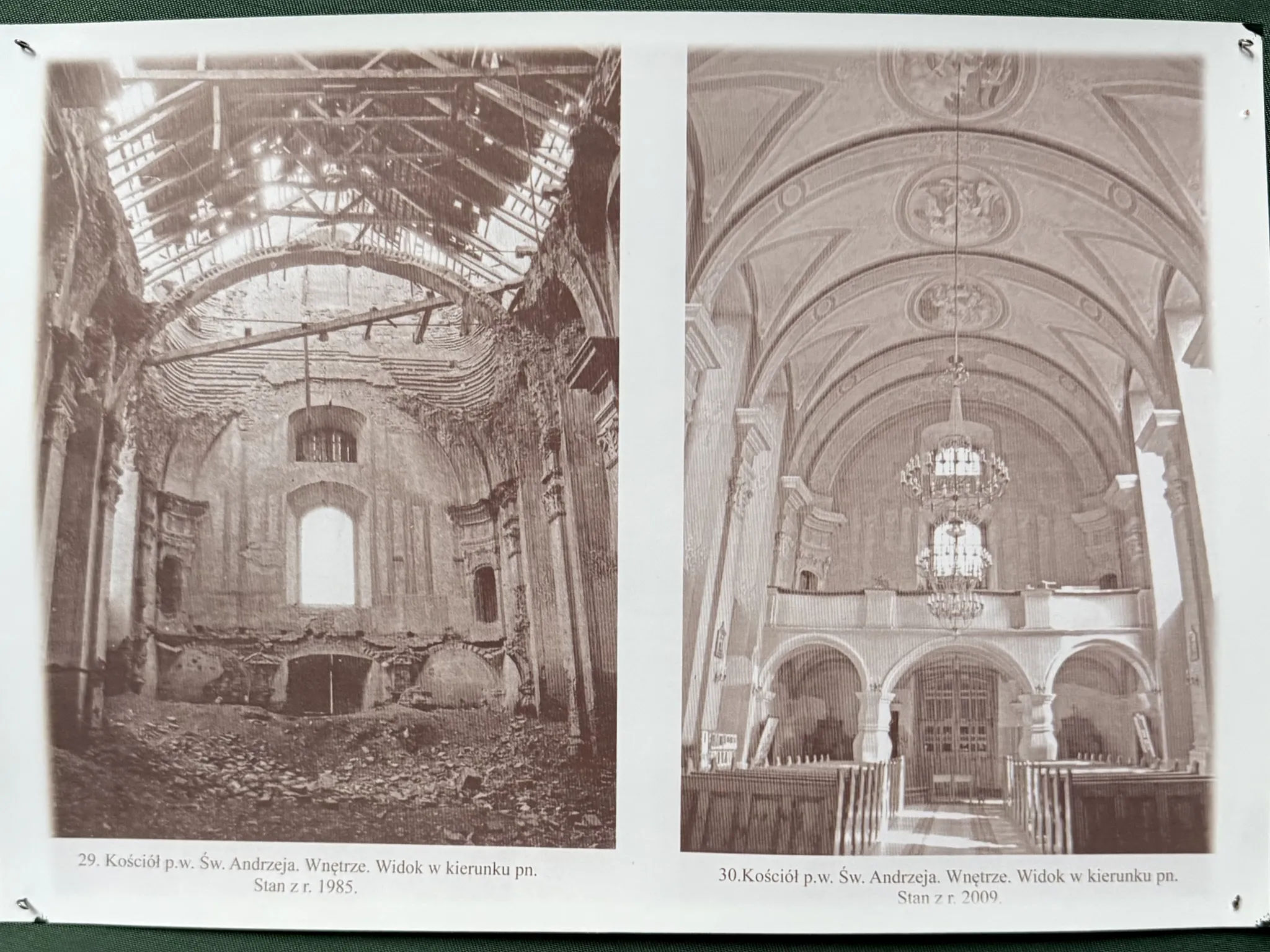 Восстановления внутри костела в Слониме