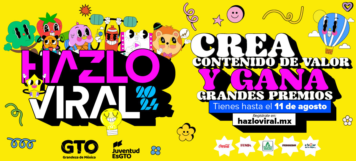 Convocatoria Hazlo Viral - Crea contenido de valor y gana grandes premios tienes hsata el 11 de agosto, registrate en hazloviral.mx