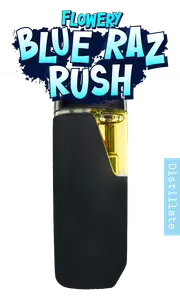 Flowery AIO Distillate Vape 1g - Blue Raz Rush