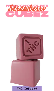 THC Infused Cubez - Ruby Chocolate Strawberry