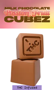 THC Infused Milk Chocolate Cubez - Passionfruit