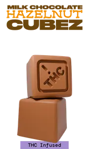 THC Infused Milk Chocolate Cubez - Hazelnut