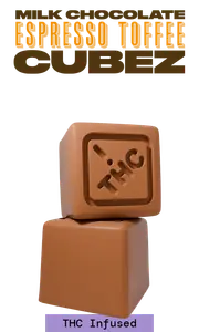 THC Infused Milk Chocolate Cubez - Espresso Toffee