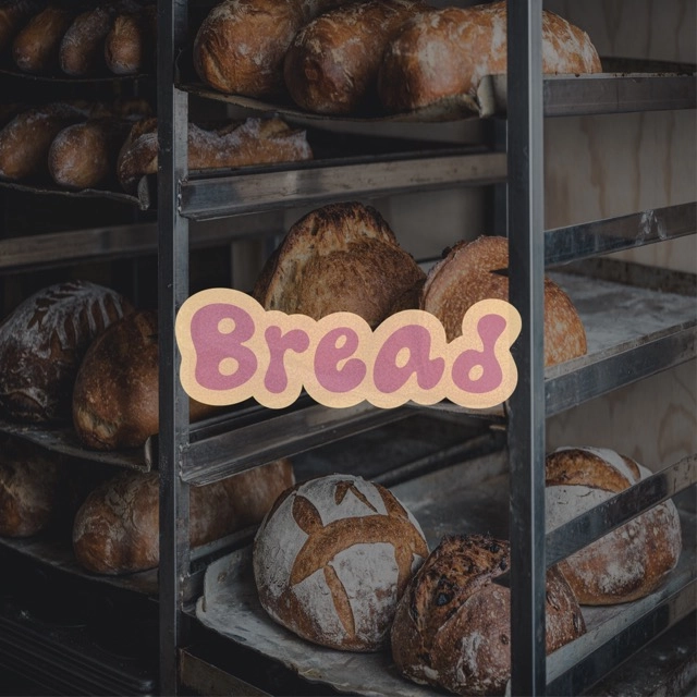 شعار مخبز Bread لمخبوزات بالخميرة الطبيعية