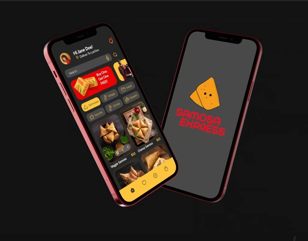Samosa Express هوية بصرية و تطبيق