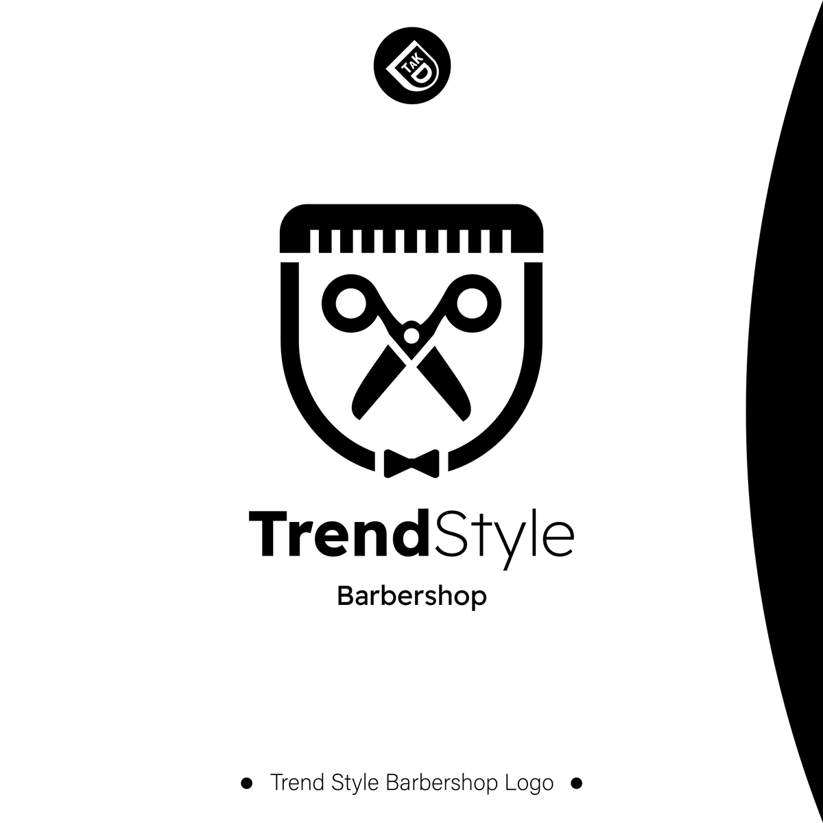 Trend Style Barbershop Logo ✂️