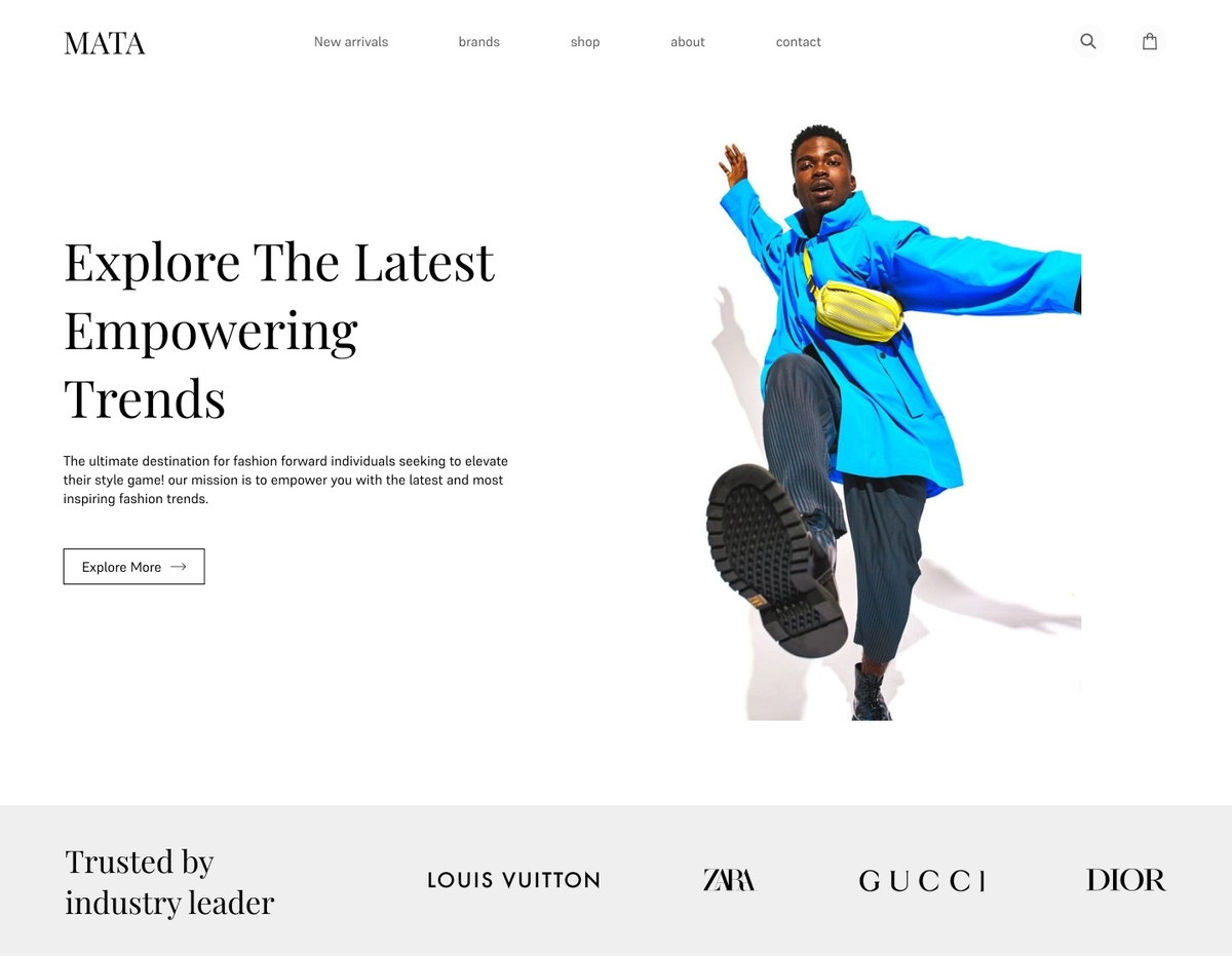 ecommerce fashion landing page تصميم صفحة هبوط تجارة الكترونية