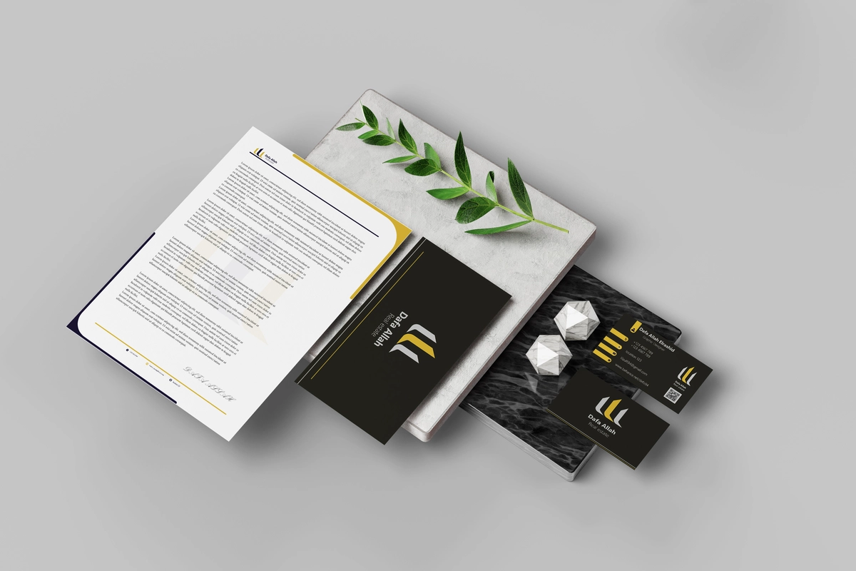 Real estate company logo with visual identity