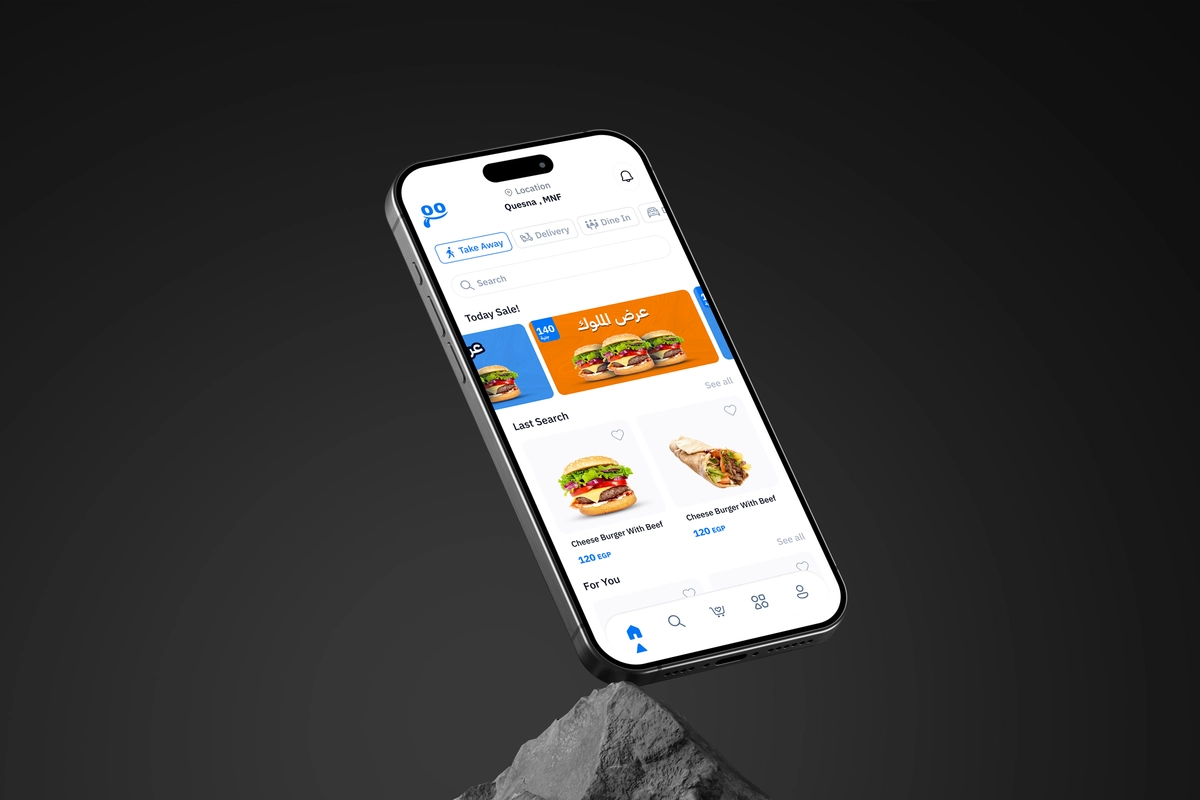تصميم تطبيق لمطعم بأسم Foodie