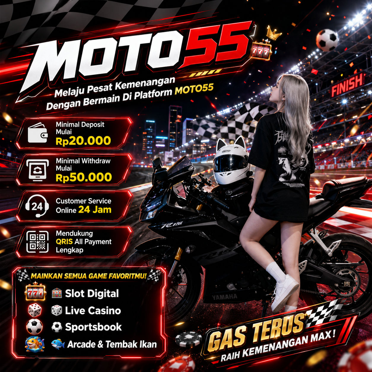 MOTO55 || Melaju Pesat Kemenangan Dengan Bermain Di Platform MOTO55