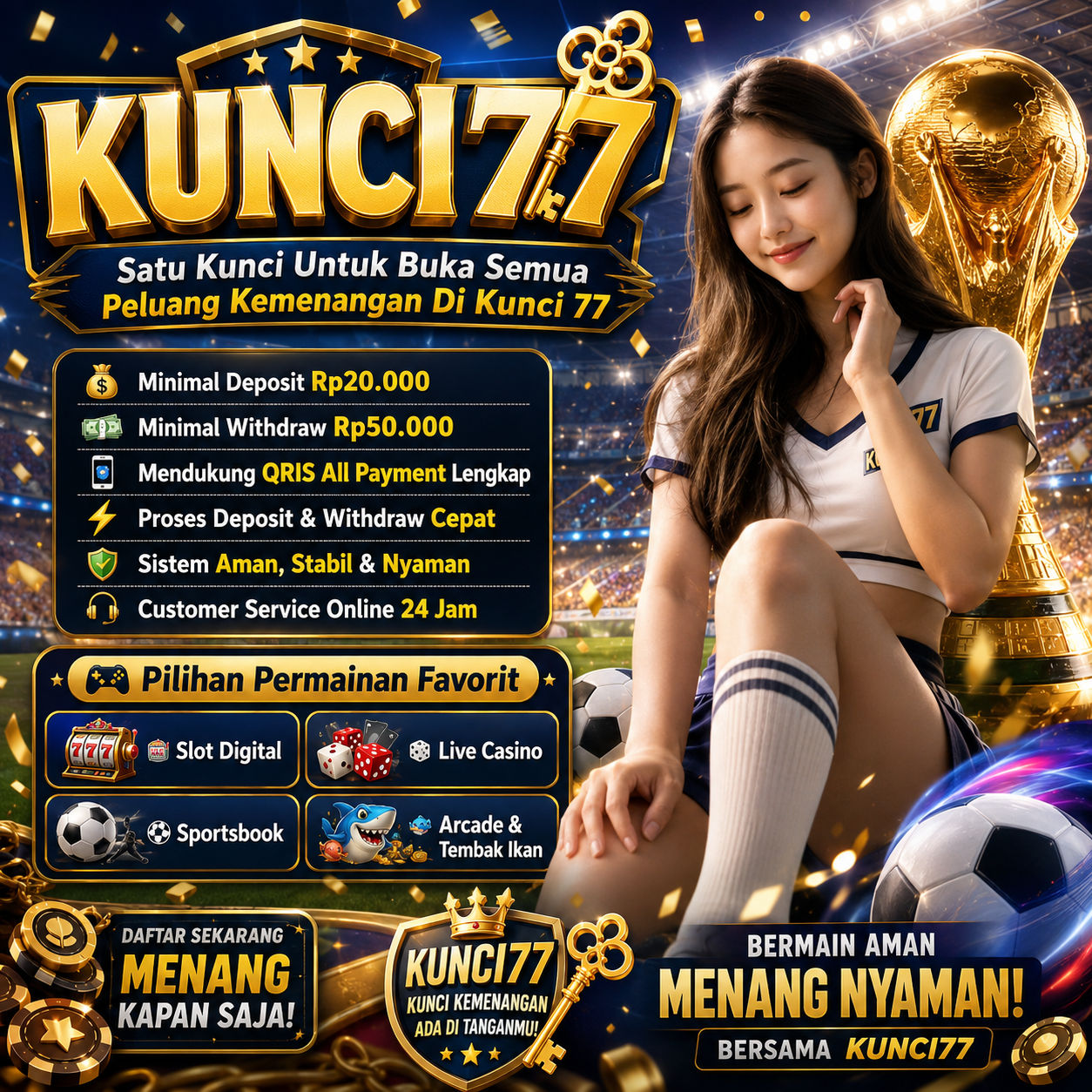 KUNCI77 || Satu Kunci Untuk Buka Semua Peluang Kemenangan Di Kunci 77 by Hey siriusly