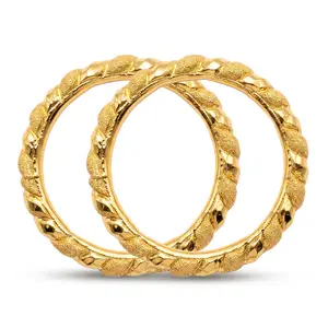 Traditional Gold-Plated Twisted Ruli Bala (Kada) Bangles (Without Mukh) thumbnail 2