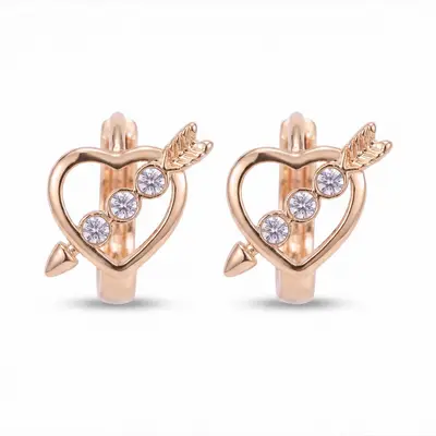 Romantic Cupid's Arrow AD Hoop Earrings