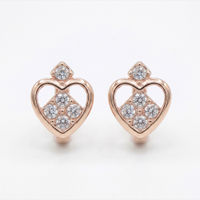 Elegant Diamond Pattern Rose-Gold Huggies thumbnail 1