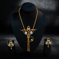 Devotional Durga Mata Face Necklace Set with Shell Accents thumbnail 1