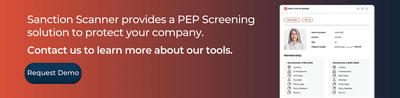 scan individuals for all local and global PEP lists in minutes with sanction scanner solutions