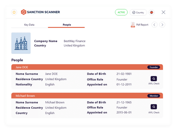 KYB Module Interface
