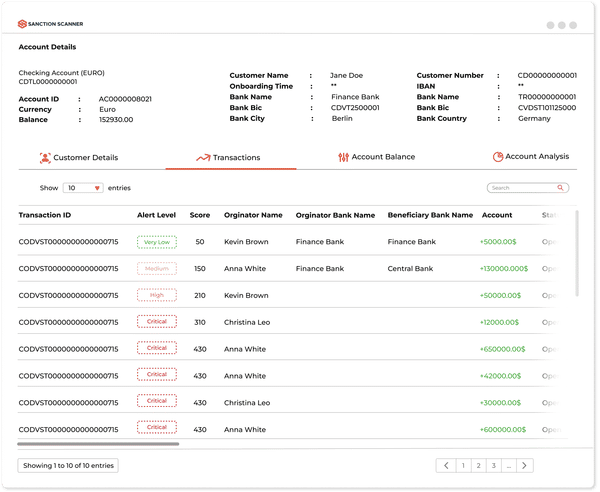 transaction monitoring details