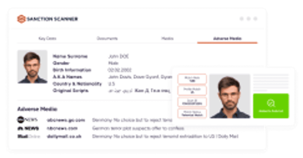 Match review and adverse media