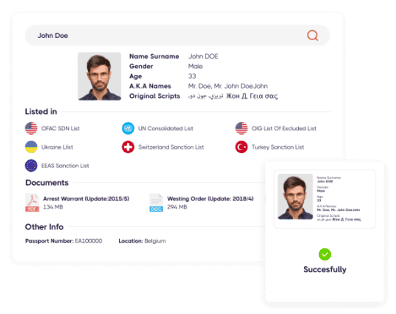aml name screening for NGOs