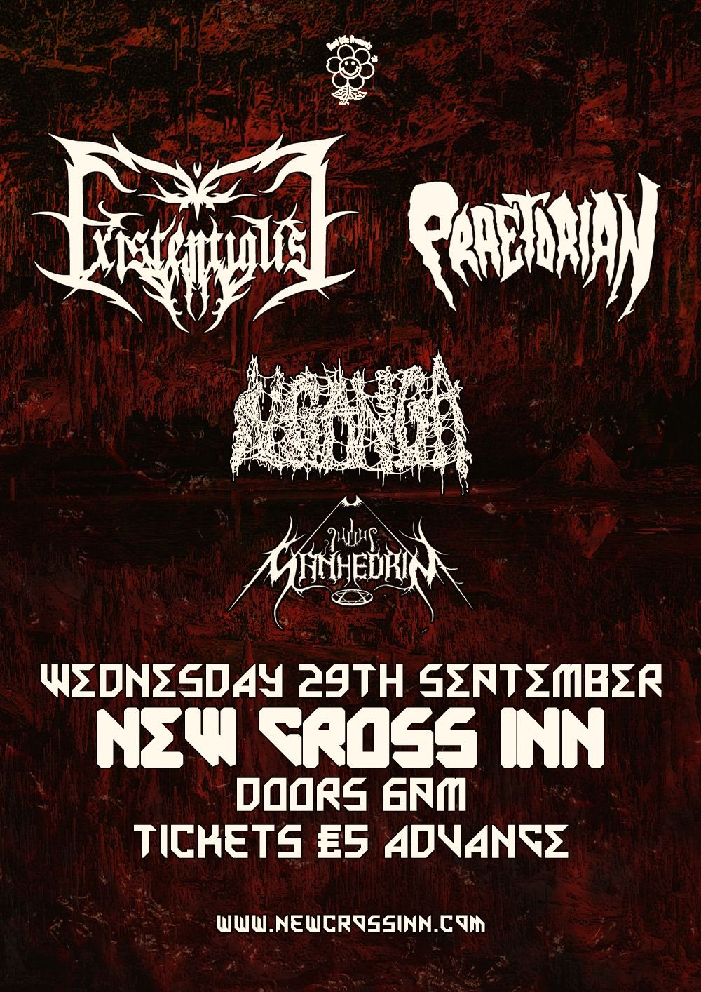 Sanhedrin live in London at New Cross Inn with Existentialist, Praetorian and Nganga – 20 Sep 2021