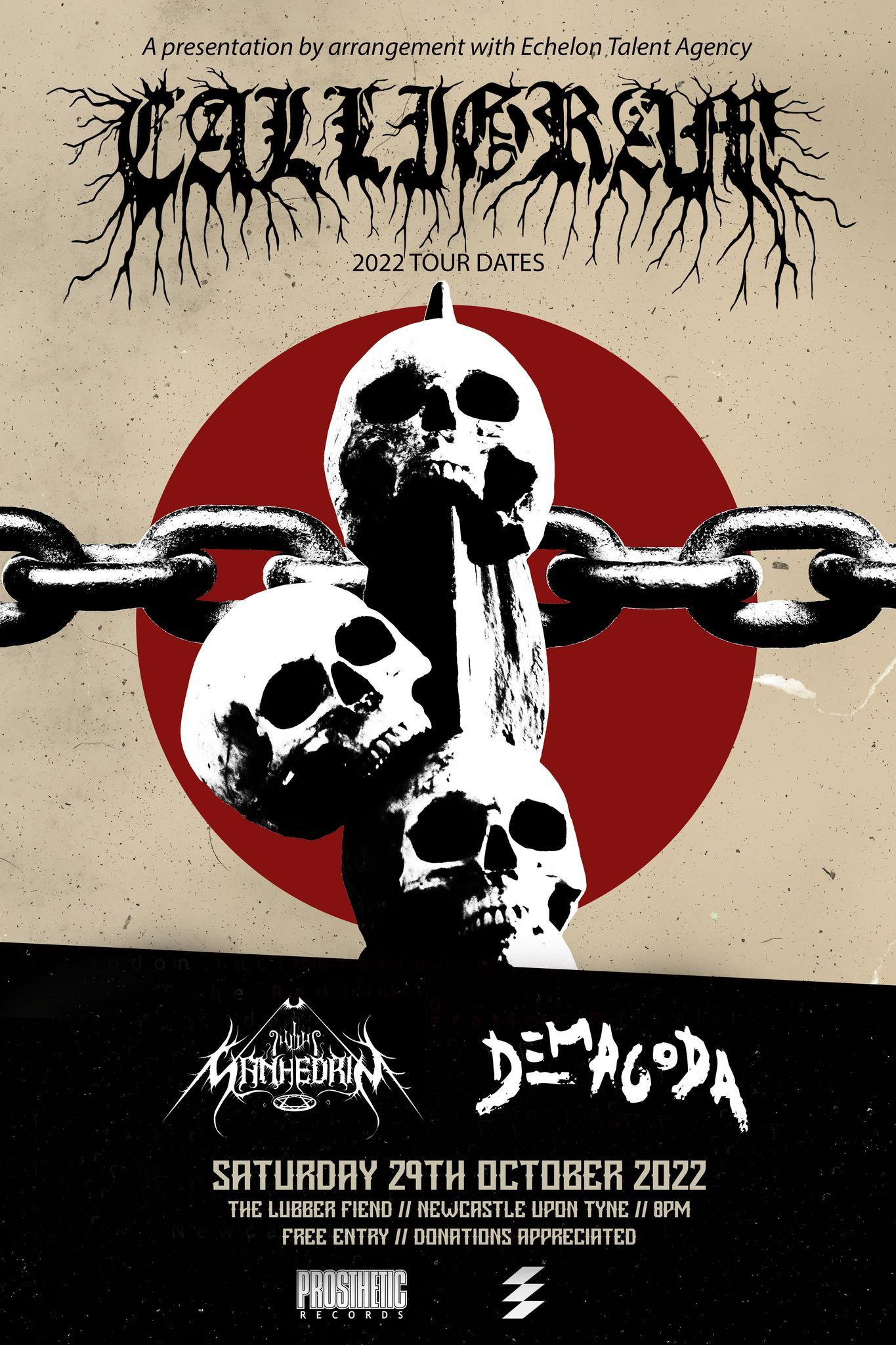 Sanhedrin live in Newcastle at Lubber Fiend with Calligram and Demagoda – 29 Oct 2022