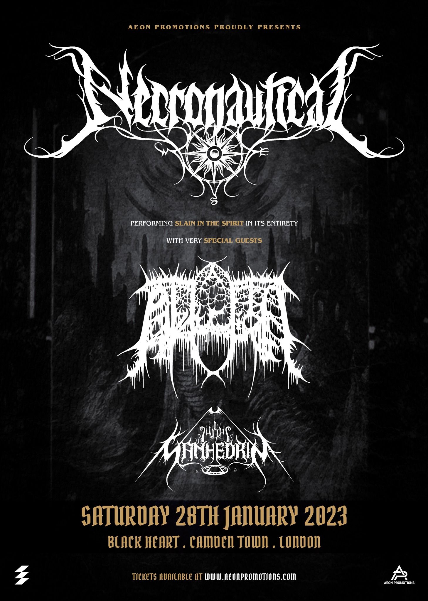 Sanhedrin live in London at The Black Heart with Necronautical and Abduction – 28 Jan 2023