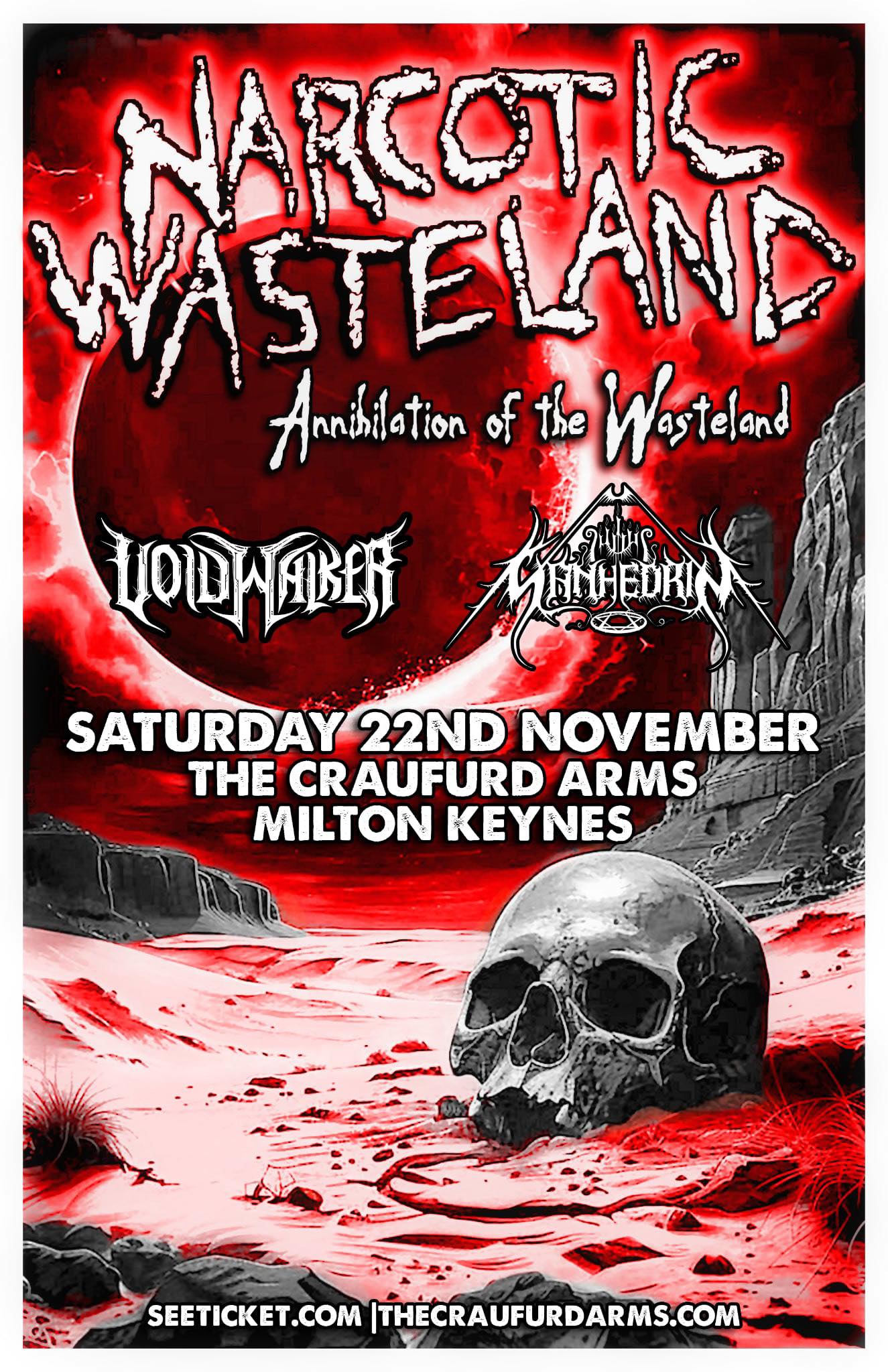 Sanhedrin live in Milton Keynes at The Craufurd Arms with Narcotic Wasteland and Voidwalker - 22 Nov 2025