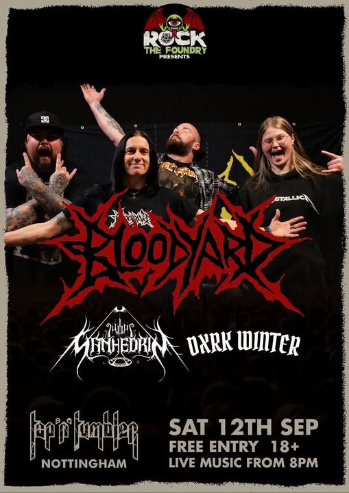 Sanhedrin live in Nottingham at Tap'N'Tumbler with Bloodyard & Dxrk Winter - 12 September 2026