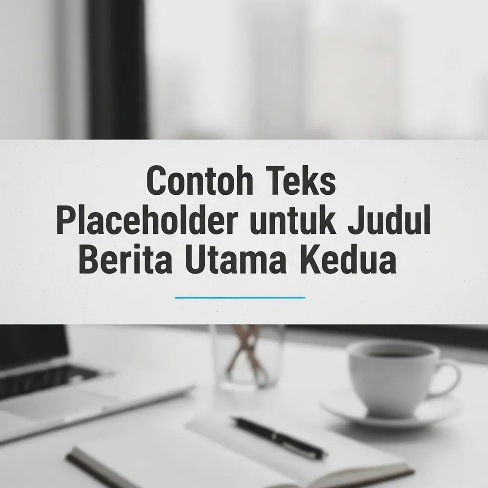 Contoh Teks Placeholder untuk Judul Berita Utama Kedua