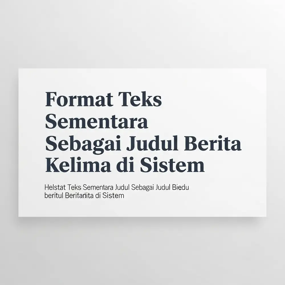 Format Teks Sementara Sebagai Judul Berita Kelima di Sistem