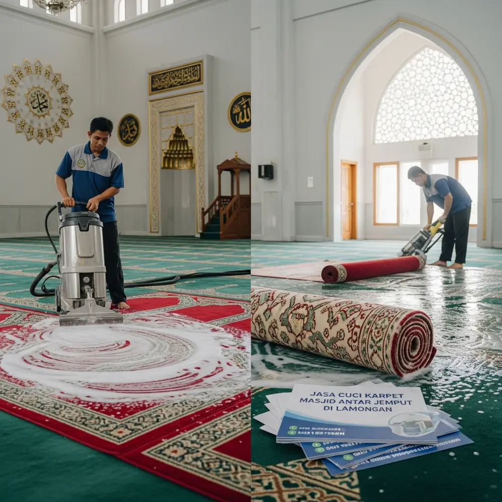 jasa cuci karpet masjid antar jemput di lamongan