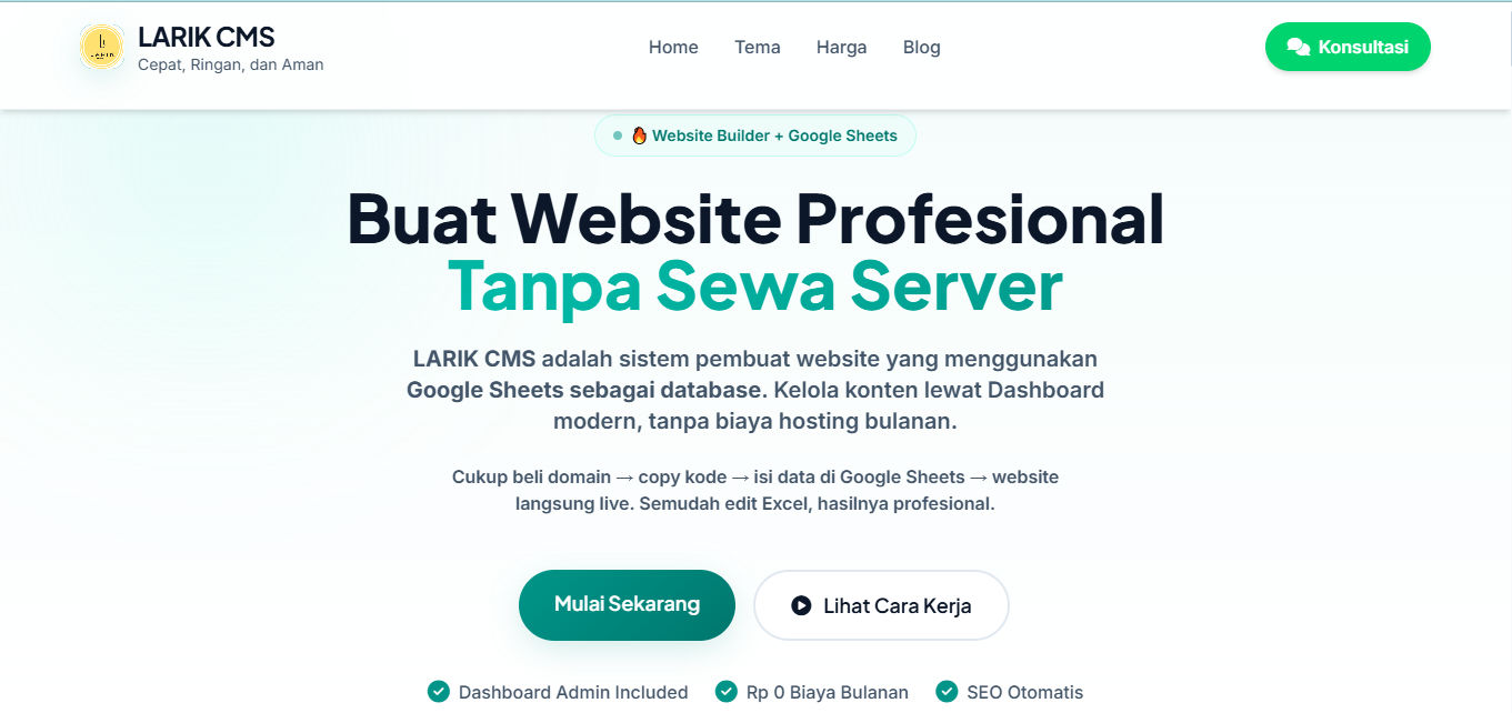 CMS LARIK PAKET STARTER 1 LICENSI