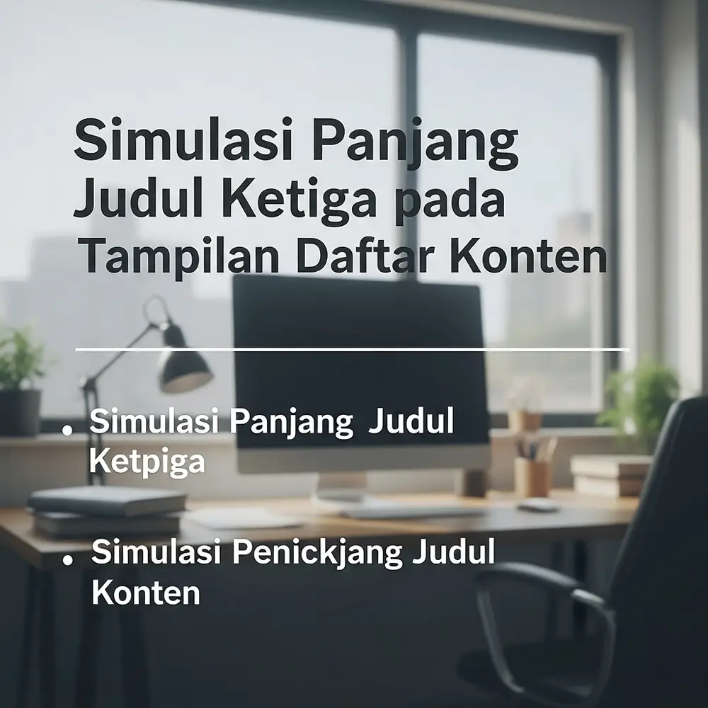 Simulasi Panjang Judul Ketiga pada Tampilan Daftar Konten