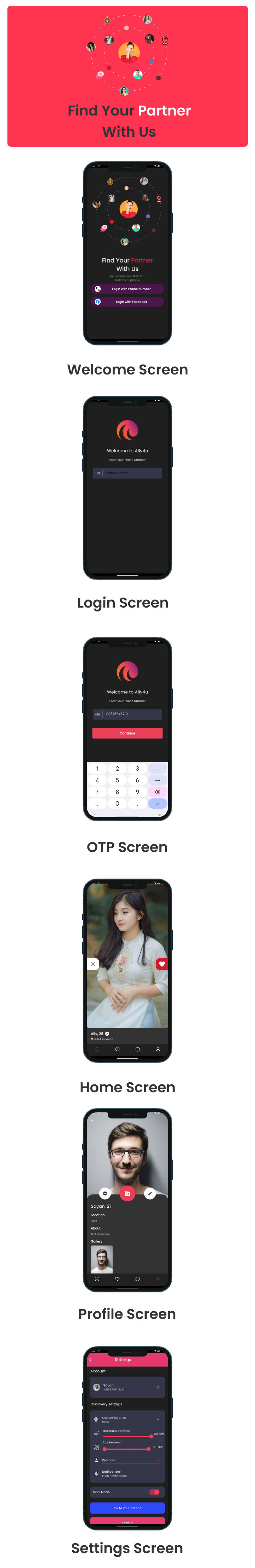 Ally4U | Complete Audio, Video, Chatting and Dating App Based On Flutter