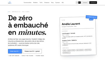 Facilecv screenshot