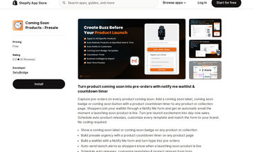 Coming Soon Products ‑ Presale screenshot