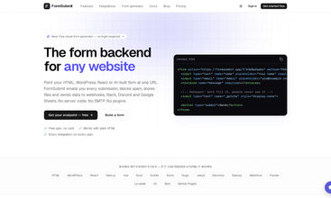 FormSubmit screenshot