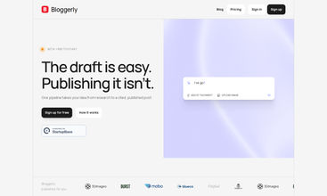 Bloggerly.ai screenshot