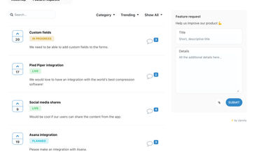 Upvoty screenshot