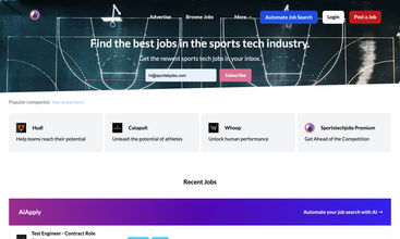Sportstechjobs screenshot