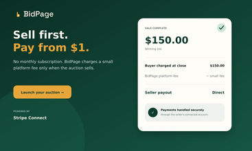BidPage.app screenshot