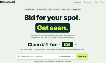 SpotYourBid screenshot