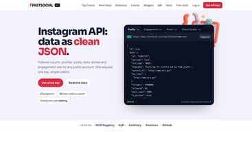 FastSocial Instagram Data API screenshot