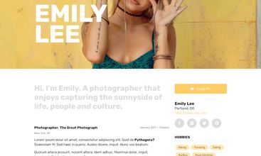 HTML Resume screenshot