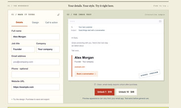 SigDes screenshot