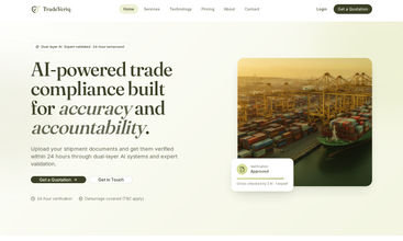 AI Shipment Verification Platform screenshot