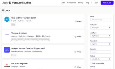 Jobs @ Venture Studios screenshot
